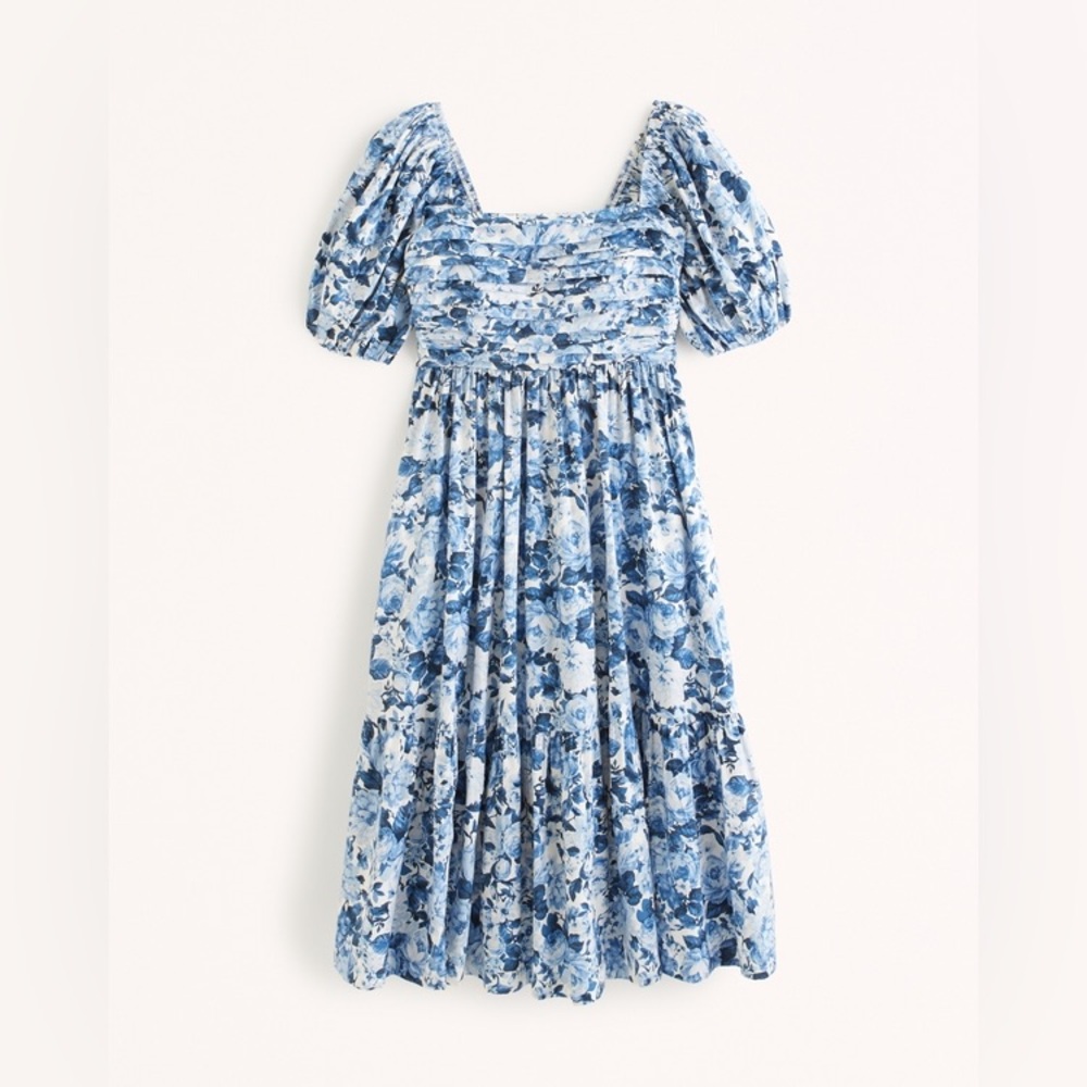 Emerson Poplin Puff Sleeve Midi Dress